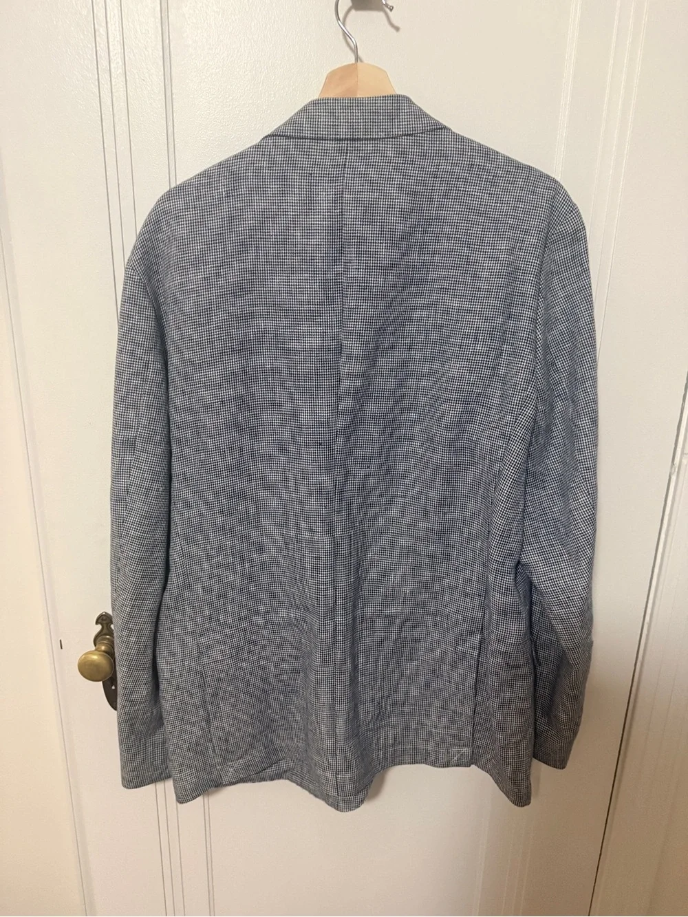 J. Crew Men's Blue Textured Linen-Blend Sport Coat